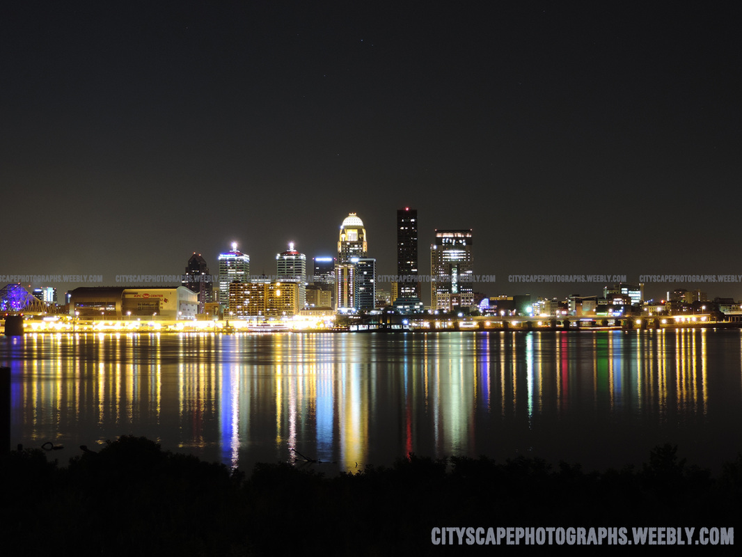 Picture, Louisville, city, skyline, cityscape, downtown, Kentucky, buildings, architecture, skyscrapers, photograph, photography, USA, river, Ashland Park